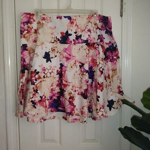 Lane Bryant Floral Flared Skirt
